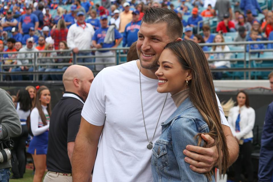 <p>Former NFL quarterback Tim Tebow wed Demi-Leigh Nel-Peters, Miss Universe 2017, in a sunset ceremony at <a href="http://www.laparis.co.za/" rel="nofollow noopener" target="_blank" data-ylk="slk:La Paris Estate;elm:context_link;itc:0;sec:content-canvas" class="link ">La Paris Estate</a> in Cape Town, South Africa, on January 18, 2020. According to the couple, the wedding was traditional, but they each made sure to add in their own twists. “I want the vows to be perfect,” Tebow <a href="https://people.com/sports/tim-tebow-and-demi-leigh-nel-peters-are-married-my-dreams-have-come-true/" rel="nofollow noopener" target="_blank" data-ylk="slk:told People;elm:context_link;itc:0;sec:content-canvas" class="link ">told <em>People</em></a> the night before the wedding. “I’m leaving in the traditional things like ‘till death do us part,’ but I’m also adding some of my own things to it.”</p> <p>Nel-Peters added, “We’re both very traditional. We wanted to look back at the wedding and see that it was intimate, elegant, and traditional. We definitely wanted it to be something that we could look back on and know that nothing was dated. We want to remember this day for the rest of our lives."</p> <p>For the event with 260 guests, Nel-Peters donned an elegant sleeveless custom gown by David’s Bridal, <em>People</em> reports. And for their rehearsal dinner under the stars, the bride donned a beaded red jumpsuit while Tebow wore a brocade maroon suit. The ex-football star shared <a href="https://www.instagram.com/p/B7gJWvVg4u3/" rel="nofollow noopener" target="_blank" data-ylk="slk:stunning pictures and videos;elm:context_link;itc:0;sec:content-canvas" class="link ">stunning pictures and videos</a> of the dinner to his social media, captioning it, “Blending Cultures + Traditions, Grateful.”</p>