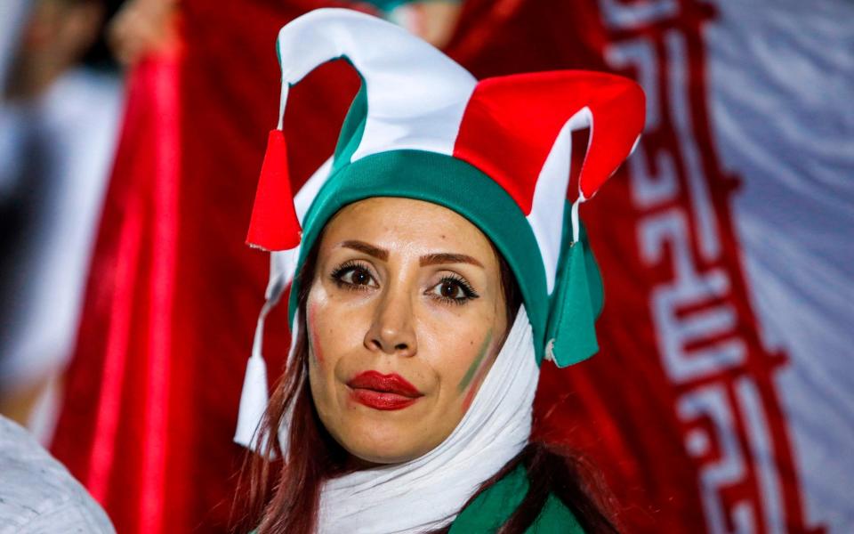 Iranian women were permitted to watch a screening of the World Cup in Tehran - AFP