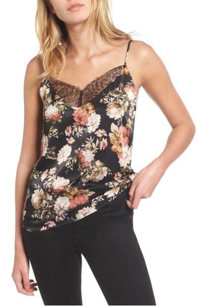 Shop it <a href="http://shop.nordstrom.com/s/bp-floral-lace-trim-camisole/4646864?origin=keywordsearch-personalizedsort&amp;fashioncolor=BLACK%20MULTI%20FLORAL" target="_blank"><strong>here</strong></a>.