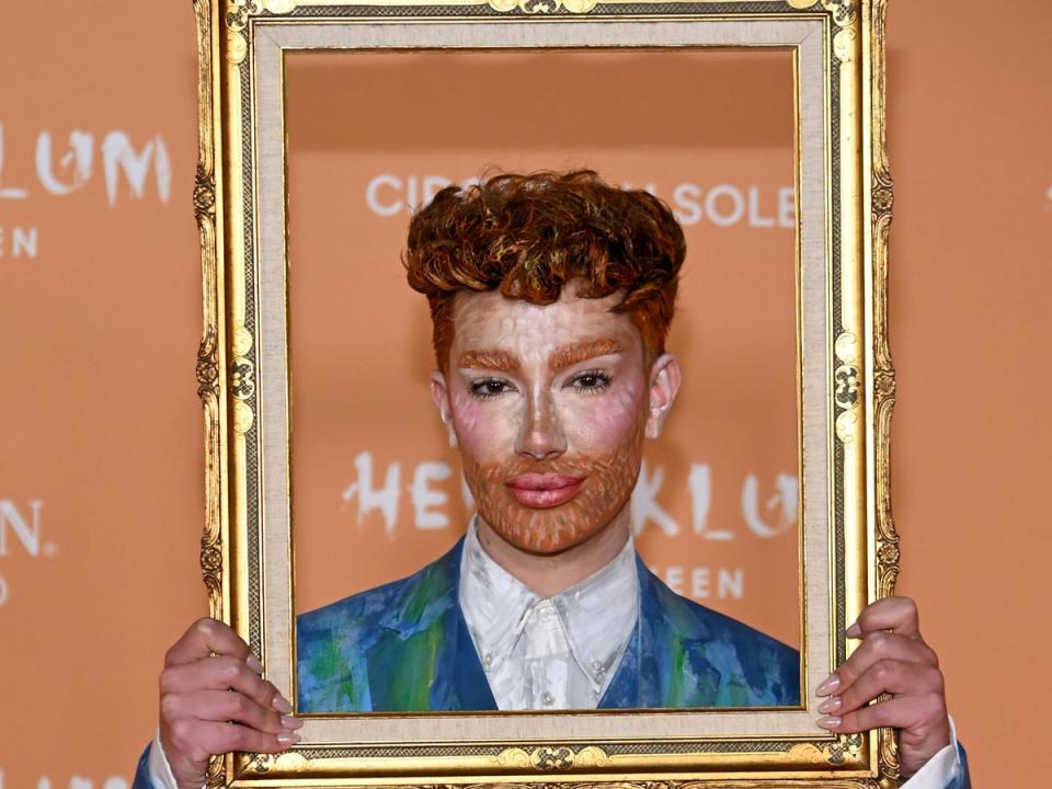 James Charles as Vincent van Gogh’s self-portrait (Getty Images for Heidi Klum)