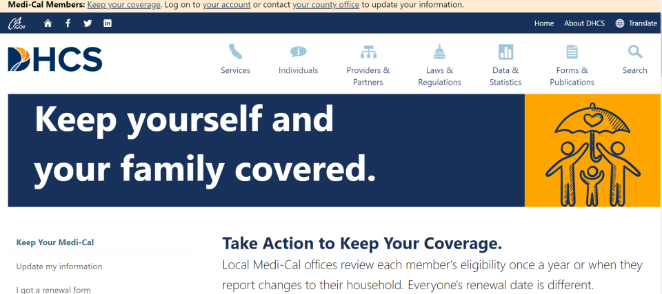 A massive outreach program is aimed at urging people to take action to make sure their Medi-Cal health insurance is renewed.