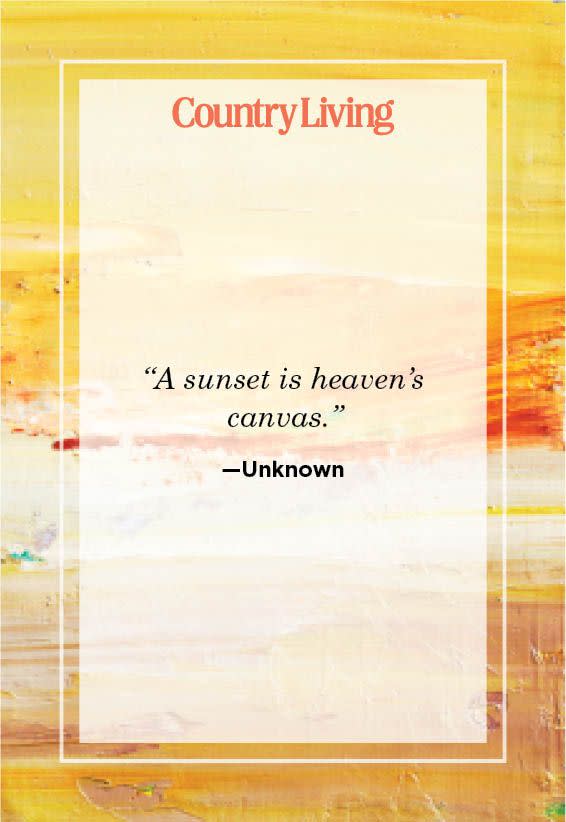 sunset quote about sunset being heaven's canvas