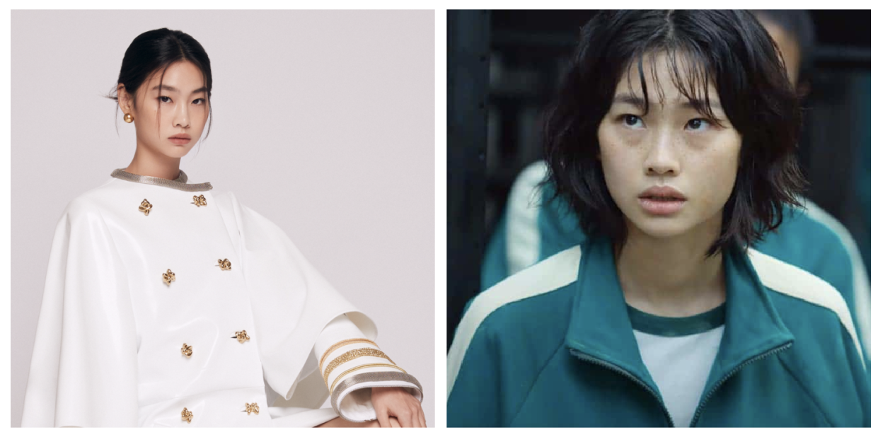 Ho-yeon Jung. (PHOTO: Louis Vuitton, Netflix)