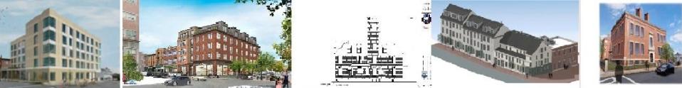 Project renderings, from left, 10 @ 8th; 117 Union St.; Hillman Street Firehouse; 18 and Union; Holy Family.