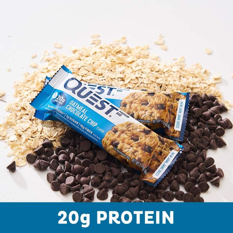 Quest Nutrition Protein Bar, Oatmeal Chocolate Chip 12 Bars