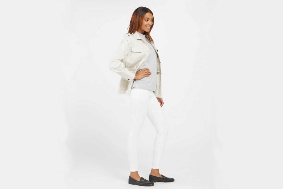 Spanx ankle skinny jeans in white