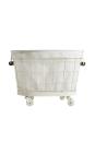 <p>The perfect size for a load of laundry, this handy basket can be easily wheeled from your washing machine to the drying line. Plus, in a winningly neutral mix of white lacquered metal and linen-coloured waterproof fabric, it will suit any interior. £69.99, <a href="https://www.zarahome.com/gb/lacquered-metal-basket-with-wheels-l49275049" rel="nofollow noopener" target="_blank" data-ylk="slk:zarahome.com;elm:context_link;itc:0;sec:content-canvas" class="link ">zarahome.com</a></p>