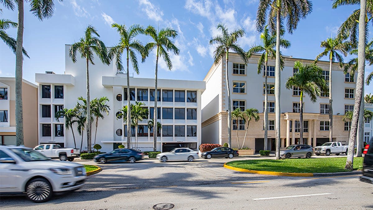 Two next-door buildings at 340 and 350 Royal Palm Way in Palm Beach are owned by CS Ventures, a joint venture between Spencer Schlager and Charles Rosenberg.