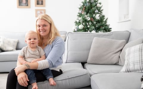 Wheelchair tennis player Jordanne Whiley had her first child Jackson in January 2018 - Credit: Heathcliff O'Malley for The Telegraph