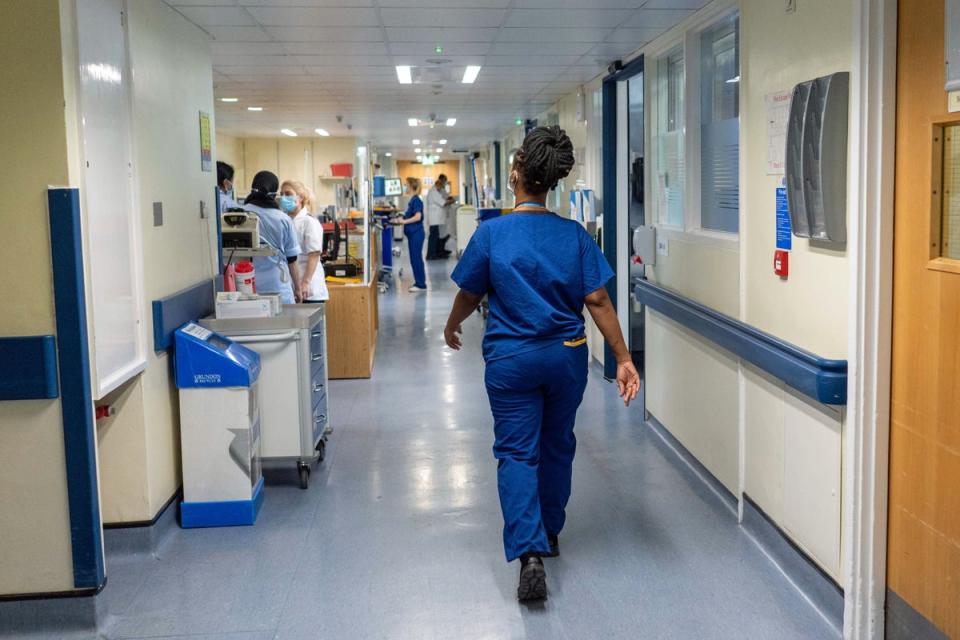 ‘Patients are routinely being cared for in corridors and other inappropriate settings, says the RCN (PA Wire)