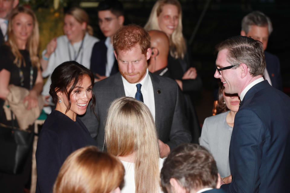 The Duke and Duchess Sussex attended a reception before the opening ceremony of the 2018 Invictus Games. Source: Getty