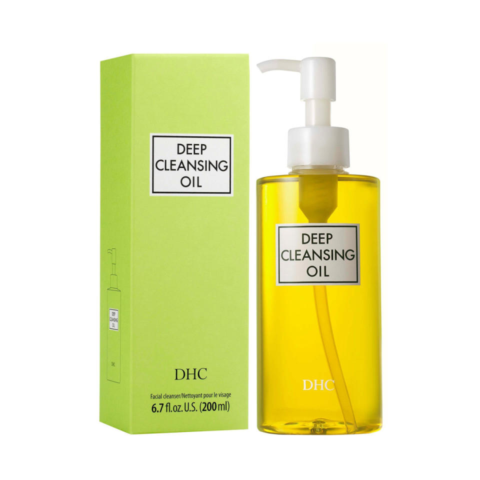 <p><a rel="nofollow noopener" href="http://www.feelunique.com/p/DHC-Deep-Cleansing-Oil-200ml" target="_blank" data-ylk="slk:Feelunique;elm:context_link;itc:0;sec:content-canvas" class="link ">Feelunique</a> - £24</p><p>Waterproof mascara, liquid liner and even stubborn liquid lipstick don't stand a chance against a slick of DHC's Deep Cleansing Oil - trust us. Pump the golden formula into dry hands, massage over a dry face in gentle, circular motions for at least a minute to dislodge every last stitch of make-up, and then rinse. The result? Skin that is squeaky clean, not tender or tight. No wonder 1 is sold every 10 seconds worldwide. </p>