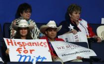 Seguidores hispanos fueron vistos en la Convención Republicana en Tampa, el 28 de agosto de 2012. Por primera vez, las llamadas minorías, afroamericanos, población LGBT y latinos, fueron decisivas para los resultados generales. Mark Wilson/Getty Images