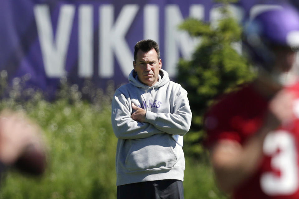 The Vikings have tabbed Gary Kubiak to be their next offensive coordinator. (AP Photo/Andy Clayton- King, File)