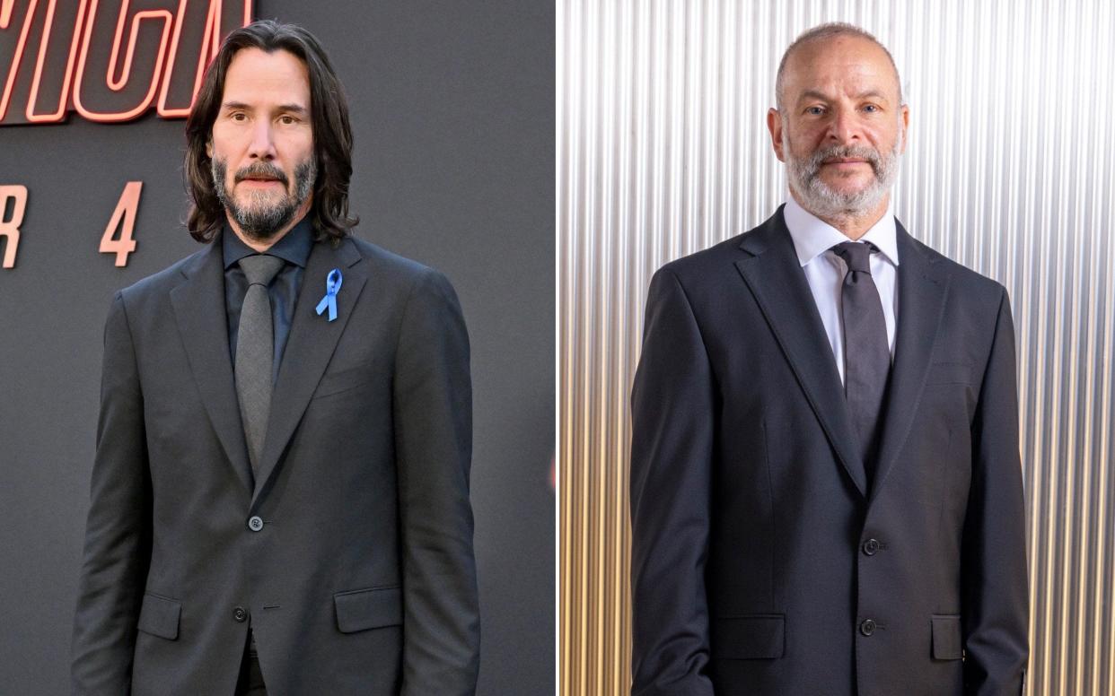 Phil Hilton (right) followed Keanu's gruelling John Wick workout designed specifically for men in their late fifties - Getty/Heathcliff O'Malley