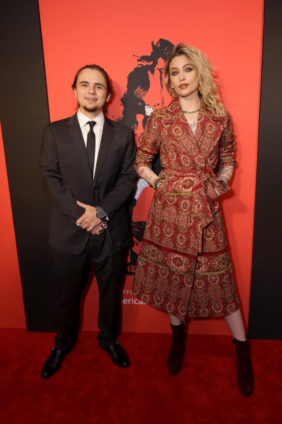 Prince Jackson and Paris Jackson attend "MJ" The Michael Jackson Musical Opening Night at Neil Simon Theatre on February 01, 2022 in New York City.