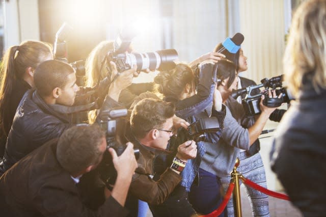 Paparazzi photographers at red carpet event