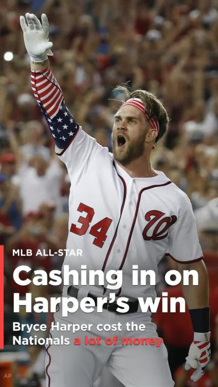 Bryce Harper hit 45 home runs and cost the Nationals a lot of money