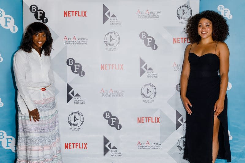 LONDON, ENGLAND - JULY 16: Brenda Emmanus and Ruby Barker attend the Black Lens Film Festival screening of “How To Stop A Recurring Dream” at BFI Southbank on July 16, 2021 in London, England. 