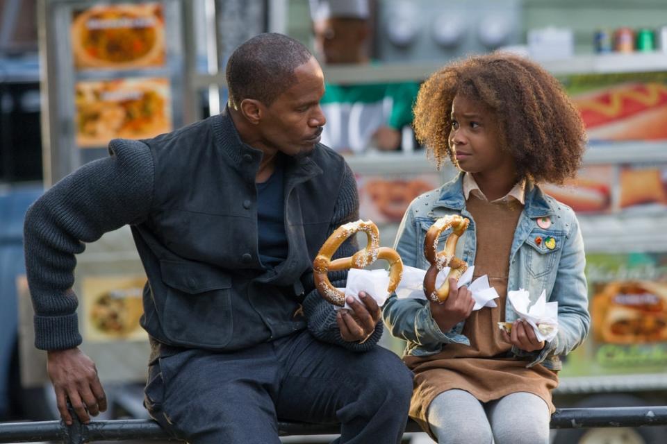 Quvenzhane Wallis, Jamie Foxx, Annie, 2014