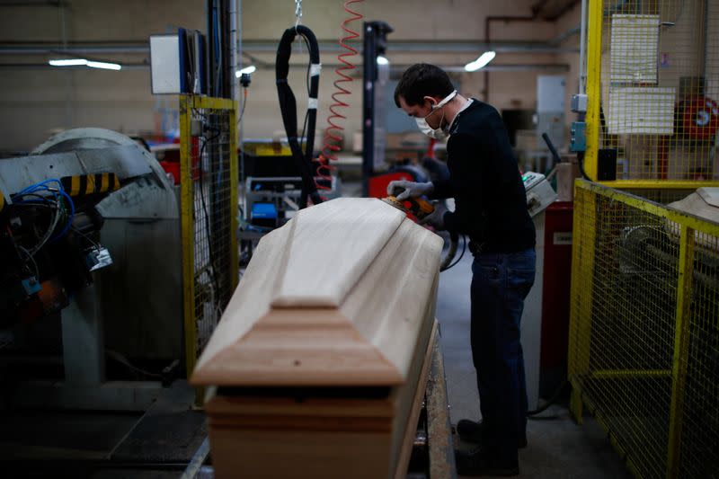 Business booms for France's biggest coffin-maker as coronavirus rips through the country