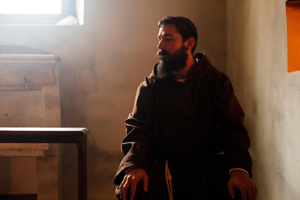Shia LaBeouf stars as the title Italian friar in the post-World War I religious drama "Padre Pio."