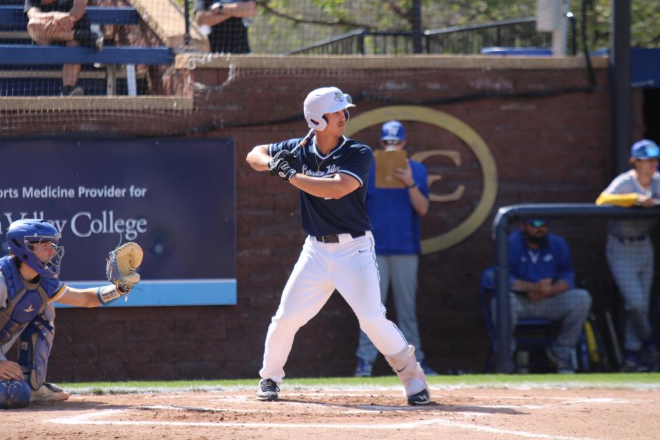 Poughkeepsie native Mike Bulgia has starred for the Lebanon Valley College baseball team and the senior recorded his 100th career hit, a game-winner, last Saturday.