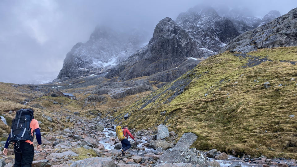 5 reasons you need gaiters: river crossing Ben Nevis