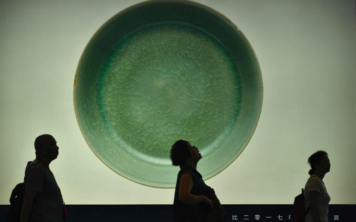 A bowl from China's Song Dynasty has sold for $37.68m at a Sotheby's auction  - AFP