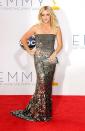 Jane Krakowski let her hair down for the occasion and sparkled from head-to-toe in a strapless FrancoKaufman creation.