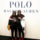 <p>Erin Jackson USA, speed skating: Modeling the Ralph Lauren (@poloralphlauren) opening and closing ceremonies outfits with the one and only Maame Biney (@biney.biney) (Photo via Instagram/speedyj) </p>