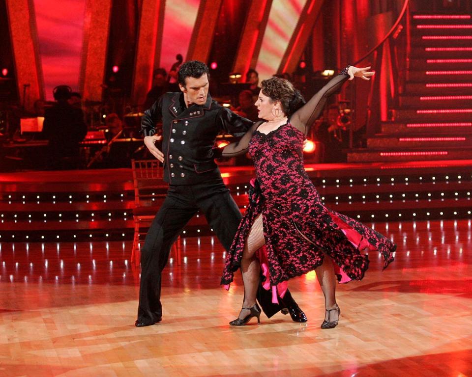 Tony Dovolani and Marissa Jaret Winokur perform a dance on the sixth season of Dancing with the Stars.