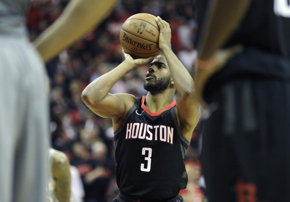 Chris Paul led the way for Houston with James Harden struggling. (AP Photo/David J. Phillip)