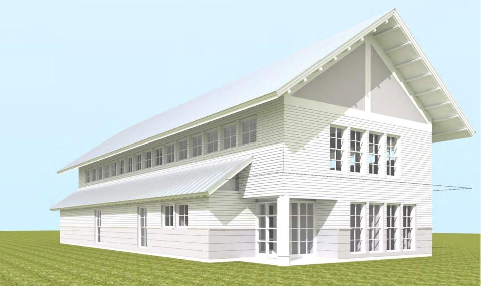A Rendering of Seashore Trolley Museum’s new Maine Central Model Railroad building designed by architect Herb Fremin, with construction beginning later this year.