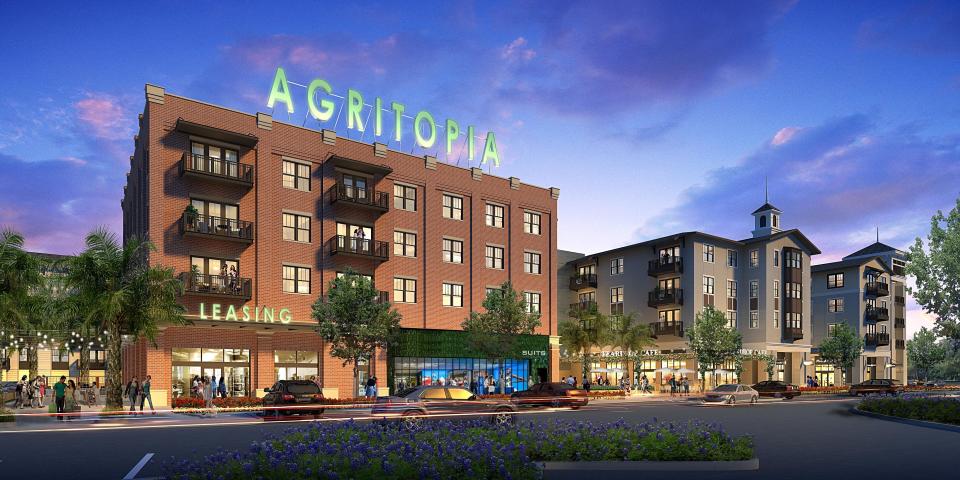 A rendering of the new Epicenter mixed-use development in Gilbert's Agritopia.