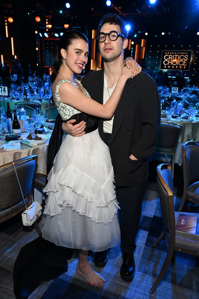 Margaret Qualley and Jack Antonoff. Photo by Michael Kovac/Getty Images for Champagne Collet & OBC Wines