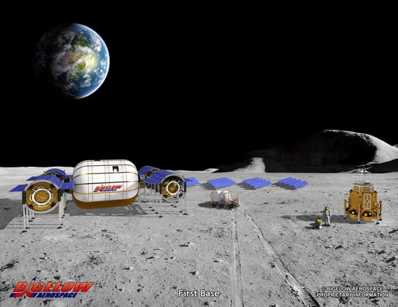 Representatives with Bigelow Aerospace plan to build bases on the moon.