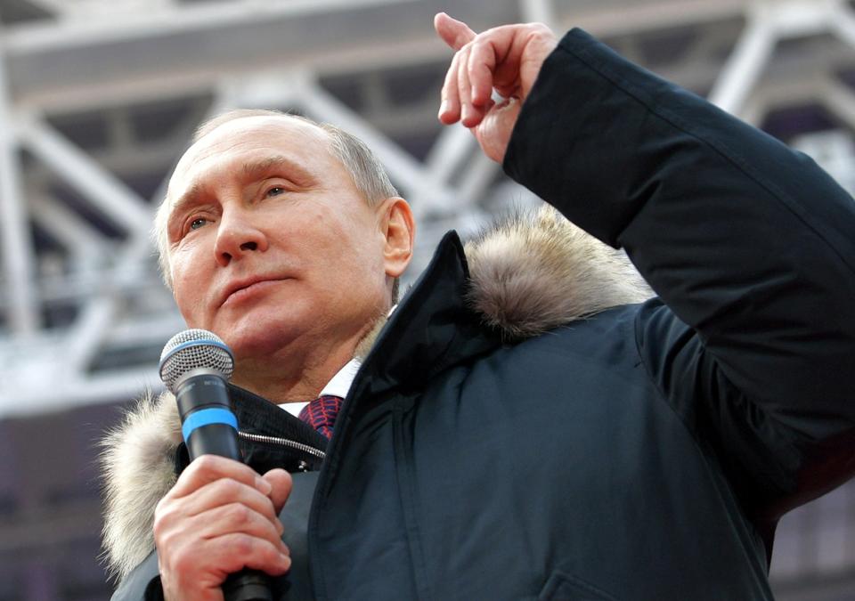 Putin reelection campaign rally in Moscow