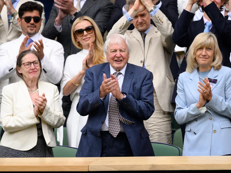 Sir David Attenborough at day one of Wimbledon.