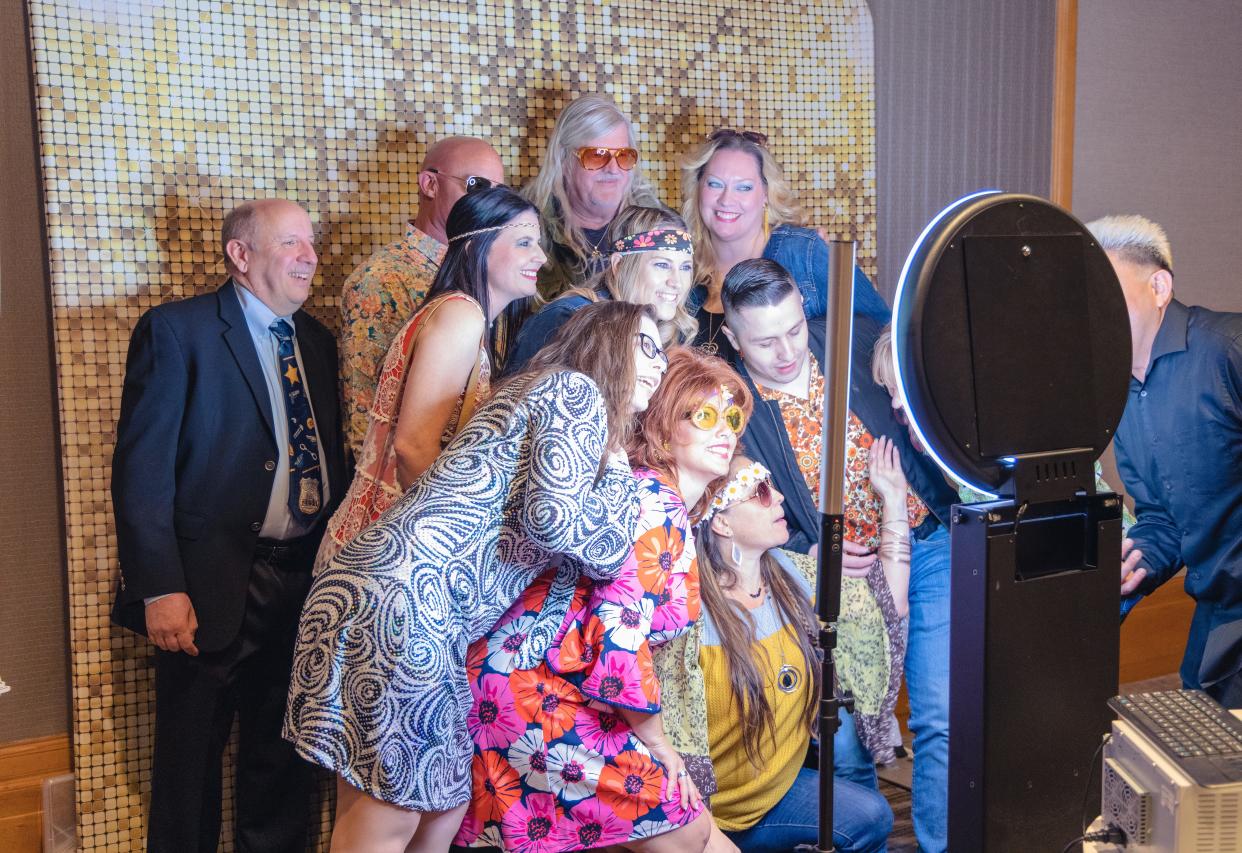 The Palm Springs Police Department strike a pose for the photo booth at the 13th annual Support Services Appreciation Dinner on Nov. 4, 2022.