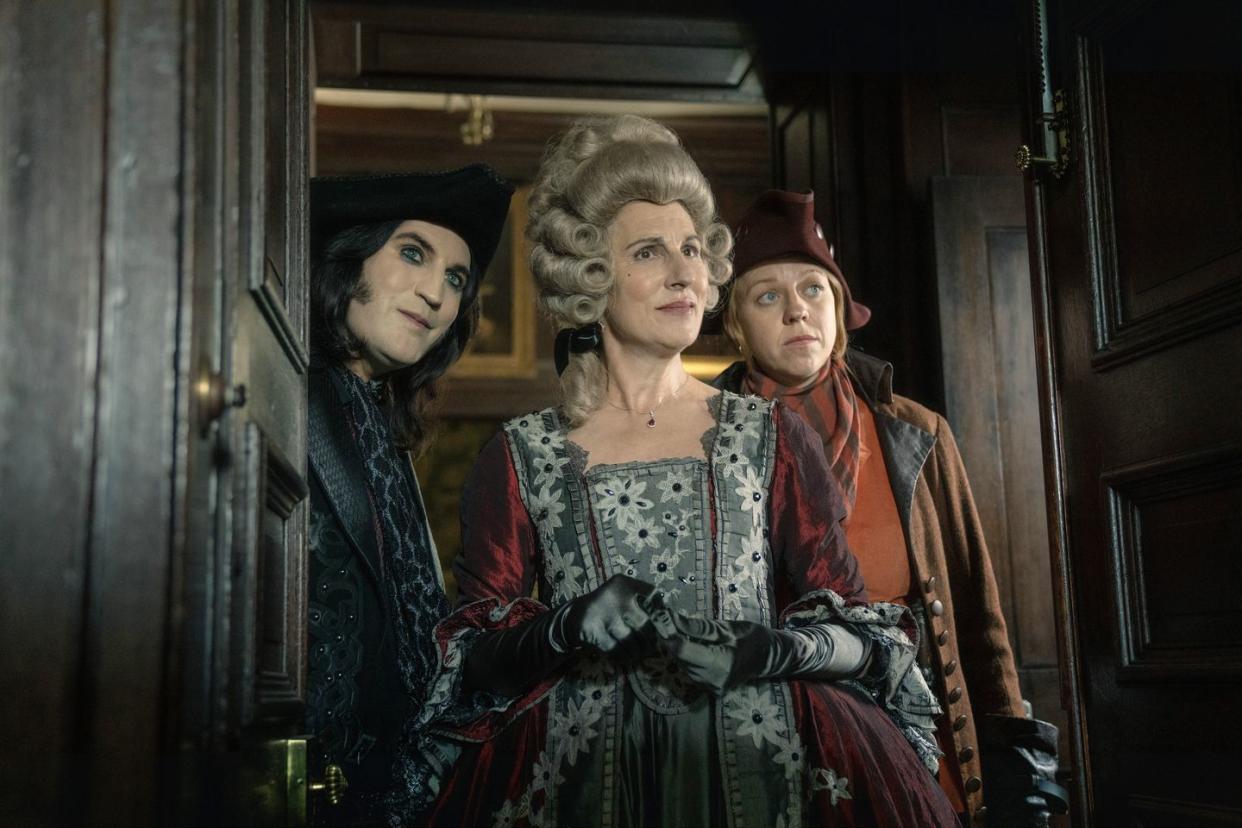 noel fielding,tamsin greig, ellie white in the completely madeup adventures of dick turpin