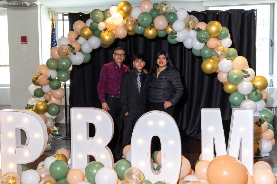 Christopher, 13, moved with his family to the US from Ecuador just seven months ago. When asked how he felt after finding his eighth-grade prom suit, he replied: “Muy bien.” OLGA GINZBURG FOR THE NEW YORK POST