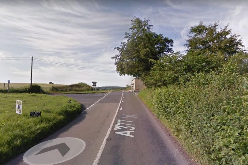 Near Leigh Cross, Chumleigh, along the A377 -Credit:Google Maps