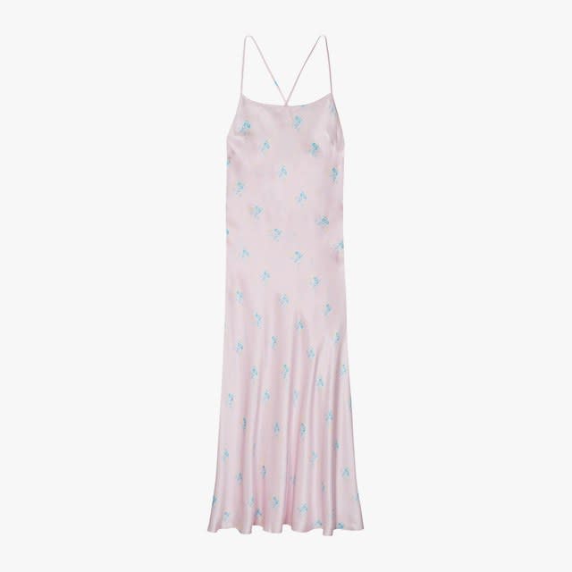 Rixo Sylvie midi slip dress, $349, rixo.co.uk