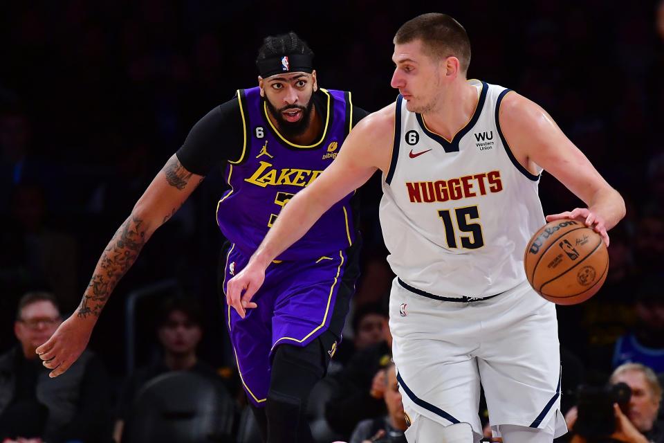 Nikola Jokic and the Denver Nuggets face Anthony Davis and the Los Angeles Lakers in the Western Conference Finals of the NBA Playoffs.