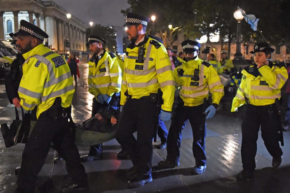 Police previously cleared Trafalgar Square (PA)