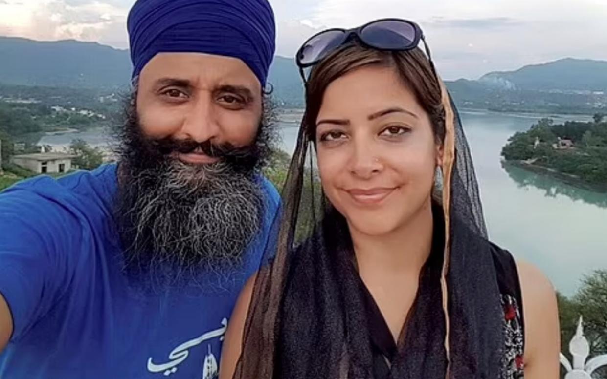 Sukhjit Singh and his wife Ramandeep Mann in happier times before she killed him