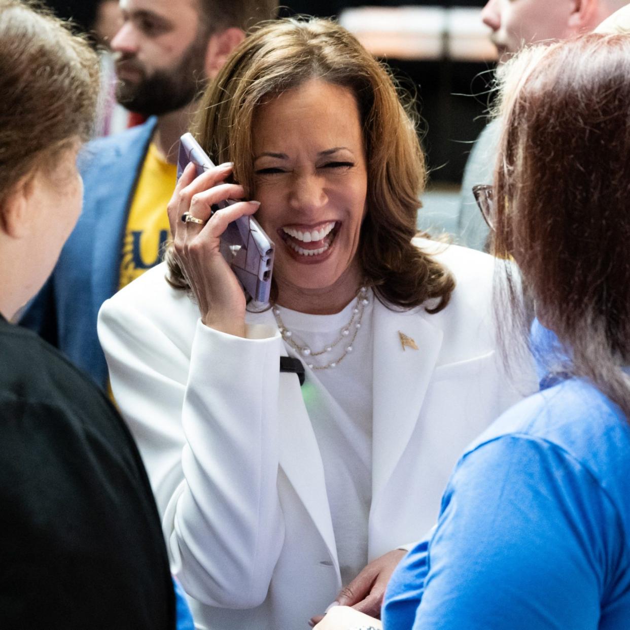 Kamala Harris at a campaign event in Georgia on Thursday