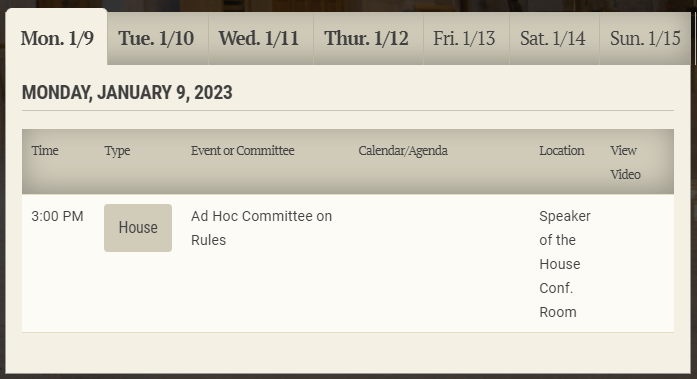 Ad Hoc Rules notice 1/2023