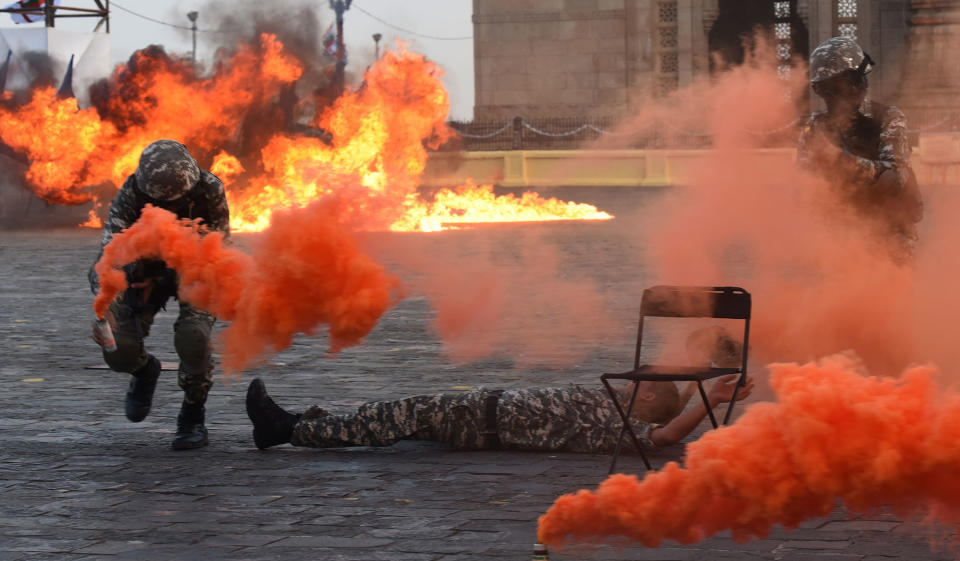 Rehearsal of Indian Navy Day in Mumbai